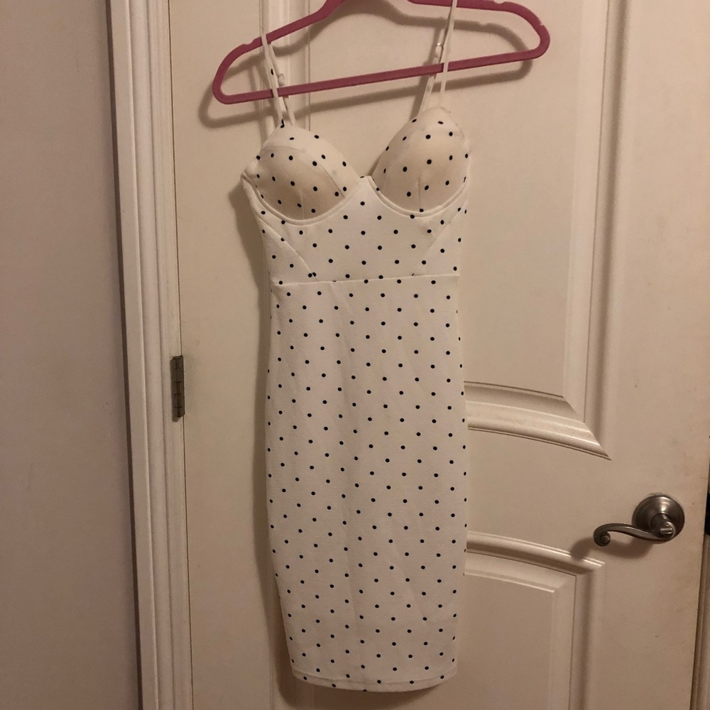 Polka Dot White Dress